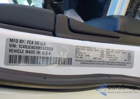 2021 Jeep Grand Cherokee Laredo X 4X2 from USA, damaged, VIN 1C4RJEAG9MC633534